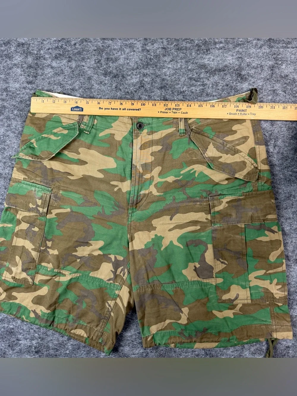 Polo by Ralph Lauren Men's Camouflage Cargo Shorts Size 36 (Zipper Not Working)